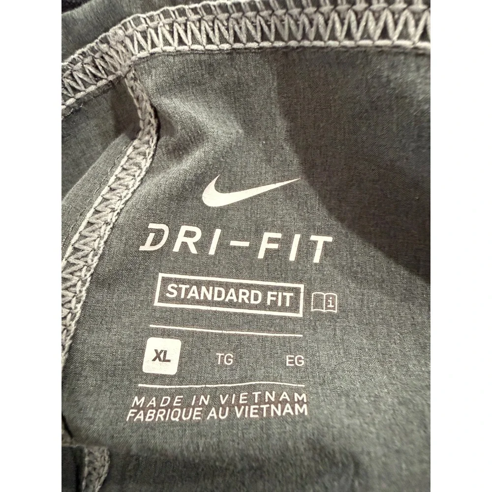 Nike Mens Dri-FIT Standard Fit Athletic Shorts Grey Black XL Training Running